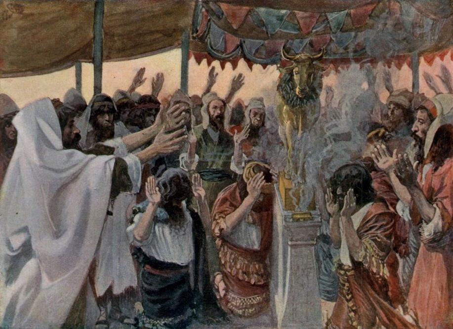 Parashat Ki Tisa: The Golden Calf (watercolor circa 1896–1902 by James Tissot)